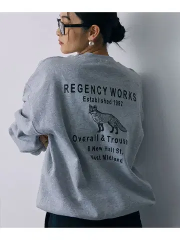 착용 적음 Regency WorksTag 맨투맨 바빌론 맨투맨