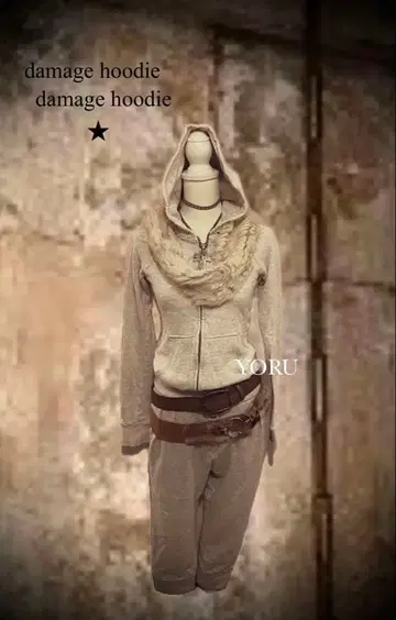 후드티 y2k 그런지 다크코어 아카이브 데미지 페이드 펑크