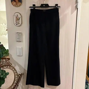 띠어리 와이드 크롭 팬츠 블랙 XX0 사이즈 울