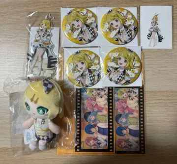 하피콜레 프로세카 카가미네 린 봉제 인형 캔뱃지 아크릴 스탠드 티켓 홀더