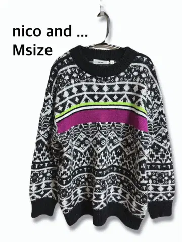 nico and - 노르딕 무늬 니트