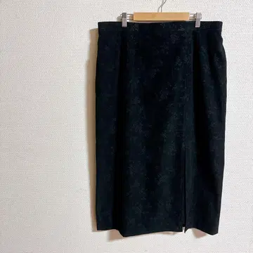 꽃무늬 타이트 스커트 허리 92cm 블랙 빅 사이즈