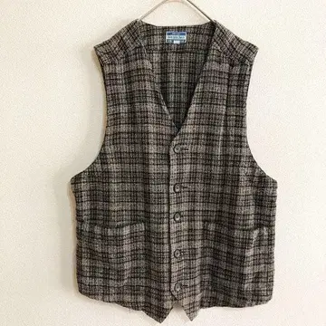 SERENO 세레노 섀도우 체크 코튼 니트 베스트