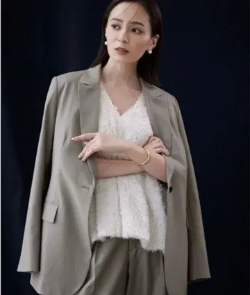 anuans 울 블렌드 싱글 자켓 KHAKI BEIGE