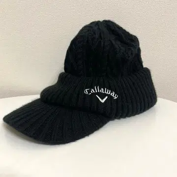 새상품급 캘러웨이 니트 모자 니트 캡 프리 사이즈 블랙