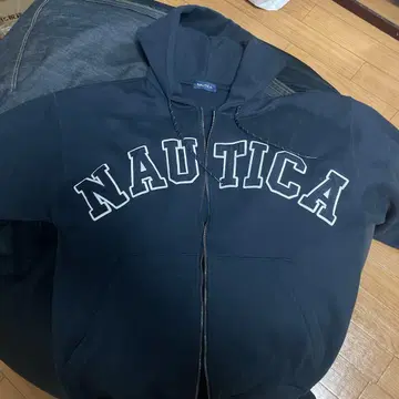NAUTICA 더블 지퍼 후드티