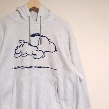 극레어 00s Champion 피넛 스누피 콜라보 리버스 위브