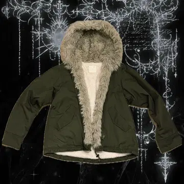 y2k 헤이세이 그런지 퍼 자켓 쇼트 기장