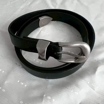 내로우 벨트 소가죽 아메카지 웨스턴 벨트 앤티크풍 블랙