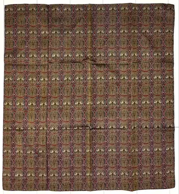 타츠무라 미술 직물 보자기 원문 백호 주작 금 순수 실크