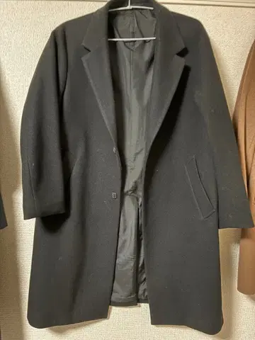 GU 블랙 체스터 코트 L 사이즈