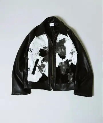 Camphor wood 페이크 송치 가죽 자켓