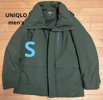 유니클로 하이브리드 다운 후드티 남성용 S