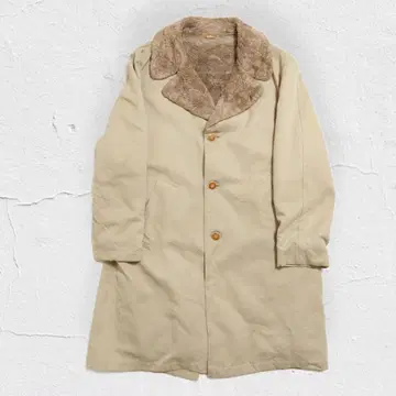 60s USA Wing Flite 오버코트 롱 코트 보아 칼라