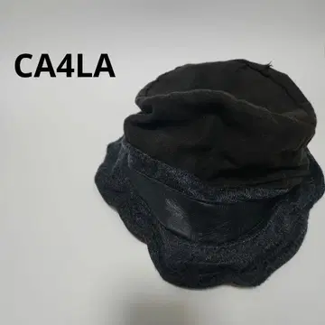 CA4LA (카시라) 남성용 햇 와이어 햇 브라운 x 가죽