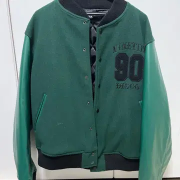 90s 바시티 자켓 그린 컬러