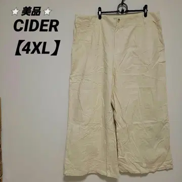 새상품급 CIDER 아이보리 와이드 팬츠 [ 4XL ] 여성용 빅