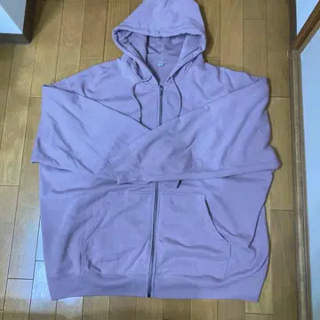 연보라 풀 집업 후드티 빅