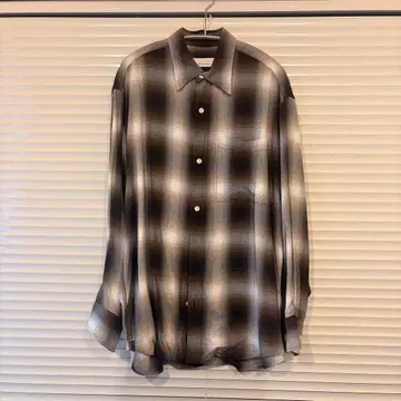 PHEENY 피니 옴브레 체크 레이온 브라운