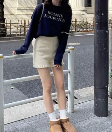 RiLi 롱 레그 니트 숏팬츠