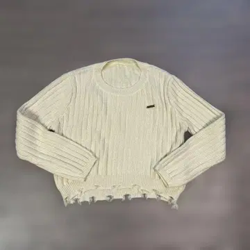 13DEMARZO 아이보리 리브 긴팔 스웨터