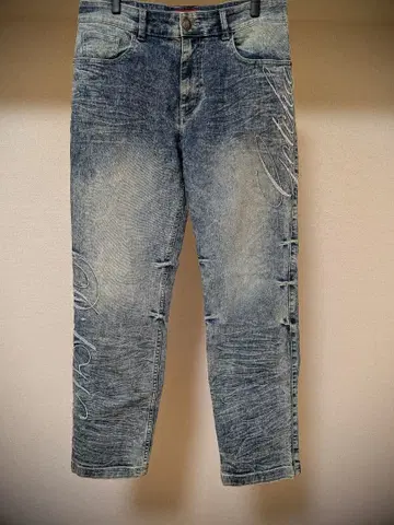 GOTCHA MAX 자수 라이트 블루 데님 팬츠