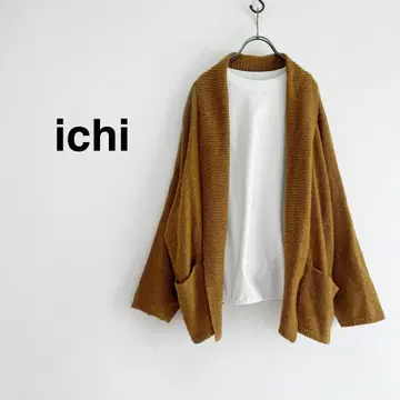 ichi 니트 가디건 와이드 슬리브