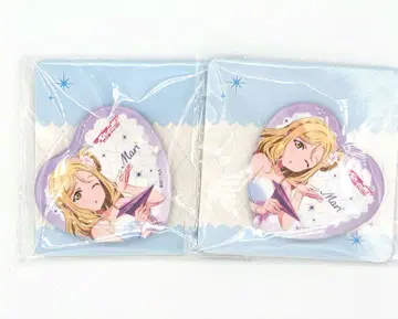 러브 라이브! 선샤인!! 하트형 캔뱃지 오하라 마리 2종 세트