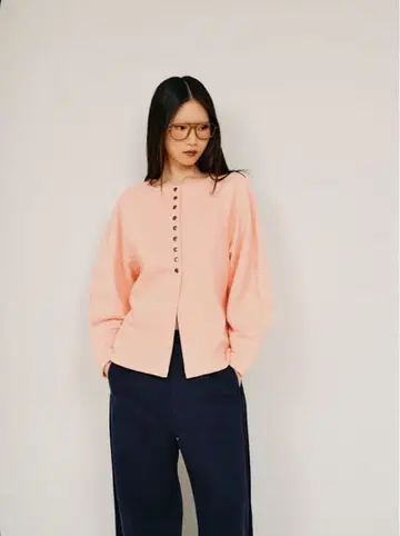 null. 널 가디건 핑크