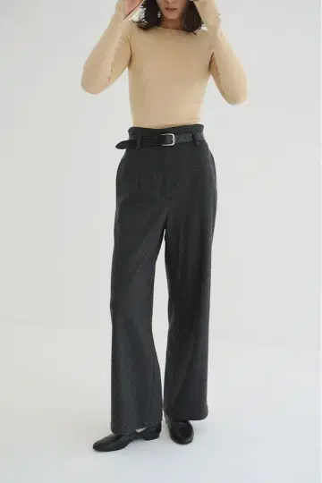 CLANE HIGH WAIST WIDE PANTS