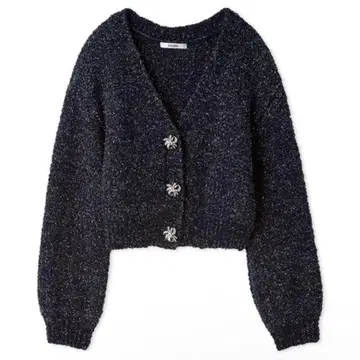 snidel 비쥬 리본 숏 가디건