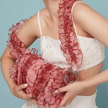 POPPY 아사기니뇨 프릴 숄더백