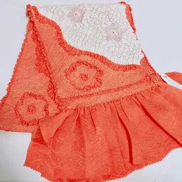 총 쥐어짜기 오비 장식 천 순수 실크 성인식 매실 패턴 주홍색