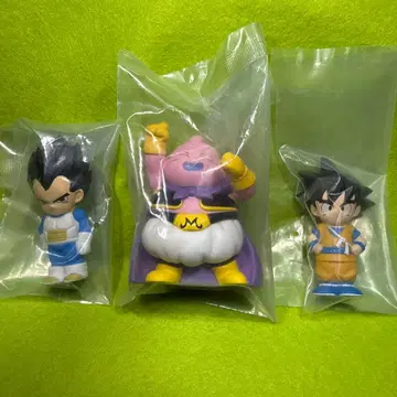 드래곤볼 피규어 3체 세트 베지터 마인 부우 손오공 (미니 3체)