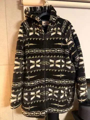 피코 PIKO 90S 올 패턴 오버 사이즈 후디 플리스 자켓