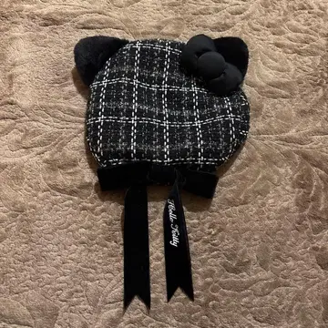 키티 베레모 트위드 블랙