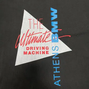 80s BMW 메시지 기업 USA제 프로모션 티셔츠 오니타