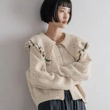 LOWRYSFARM 프릴 ZIP 가디건