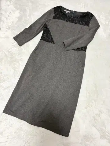 로라 애슐리 레이스 절개 원피스