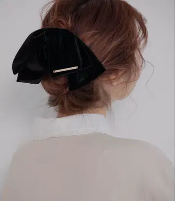 jumelle 벨로아 리본 클립 블랙