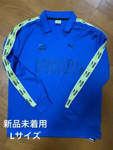 푸마 PUMA 파란색 저지 L 사이즈 긴팔 축구 저지