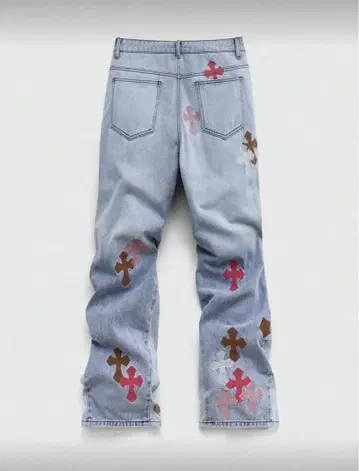 데님 청바지 팬츠 그런지 스트릿 y2k 해외 십자가 크로스