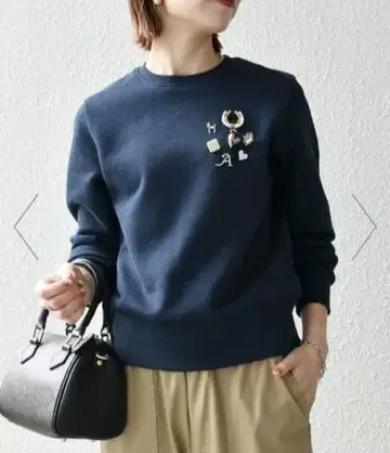 SHIPS any 속기모 비쥬 크루넥 컴팩트 풀오버