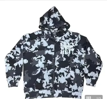 flex wit me YOKO CAMO FULL ZIP HOODIE