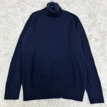 새상품급 UNIQLO 캐시미어 터틀넥 스웨터 2024AW 네이비 L