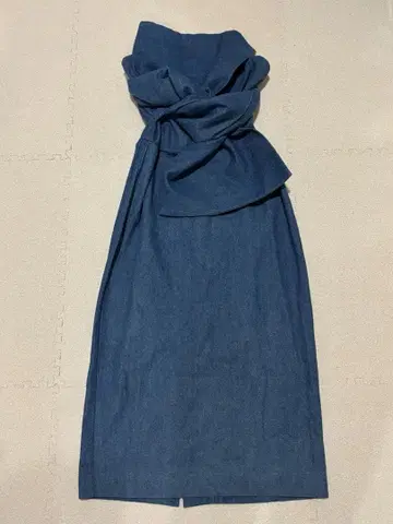 eimy istoire 데님 베어 원피스 빅 리본 드레스