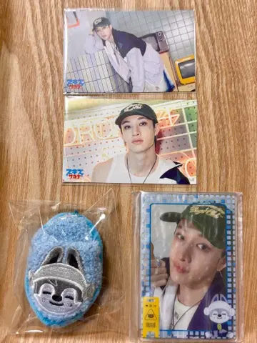 방찬 울프찬 스키즈 사우나 슬리퍼 키링 포토 카드