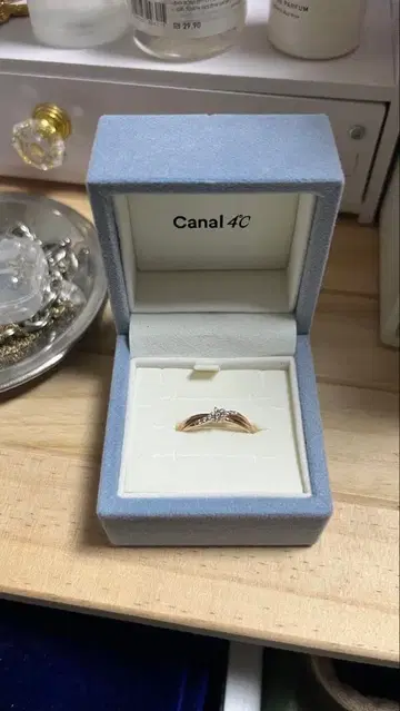 Canal AC 다이아몬드 장식 반지