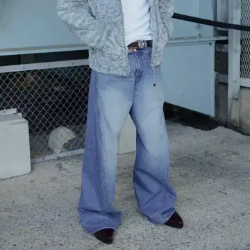 NVRFRGT 3D Twisted Wide Leg Jeans size3