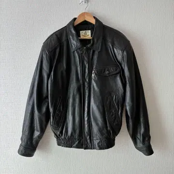 90s 빈티지 가죽 자켓 블랙